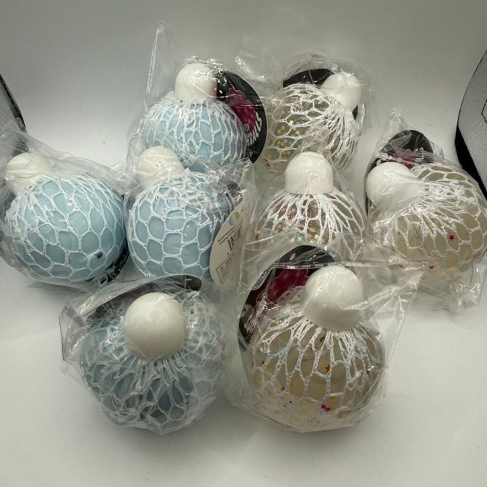 [8 PC] Five Below Mesh Squeeze Ball *Viral* Sensory Squishy Toy